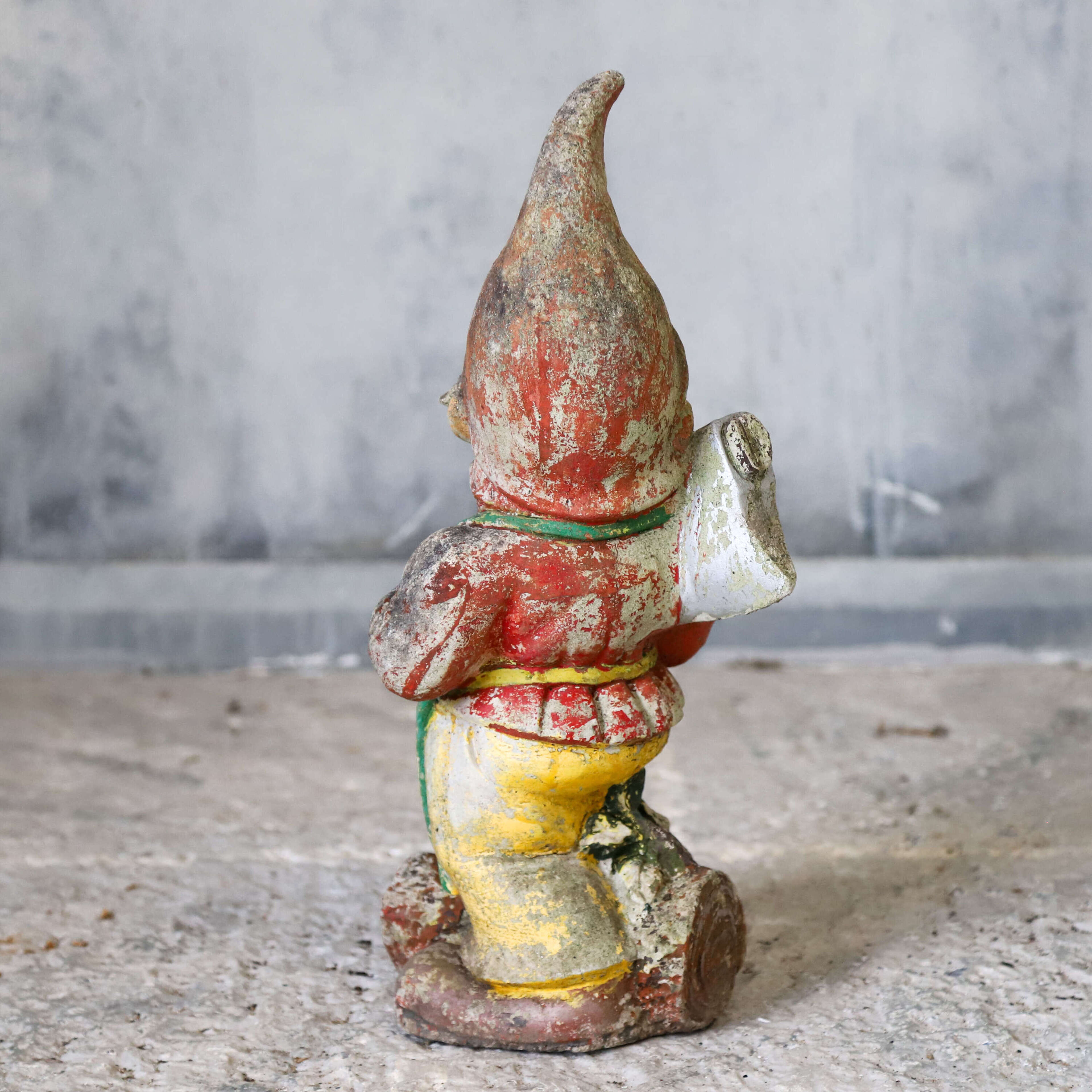 Mid Century Concrete Woodsman Lumberjack Garden Gnome in Misc