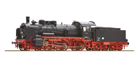 Roco 71381 鉄道ゲージ H0 DR BR 38 蒸気機関車、時代 IV