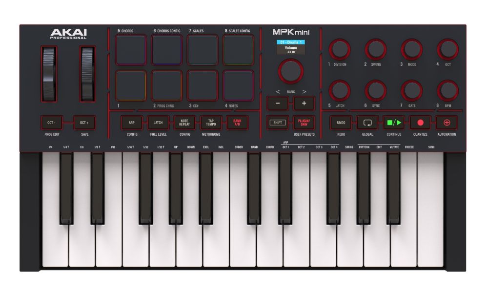 MPK MINI IV B | COMPACT 25-KEY MIDI CONTROLLER | BLACK | Tom Lee Music