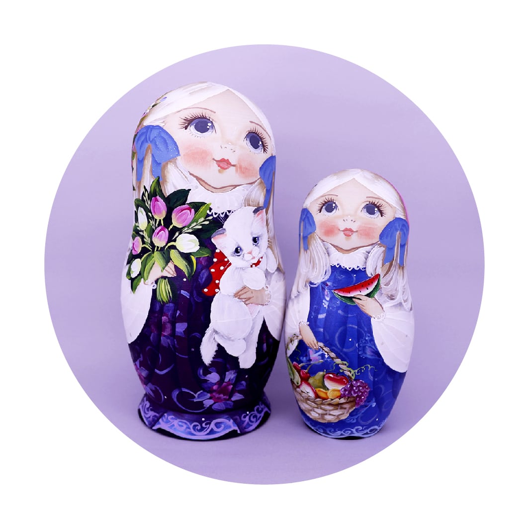 スベトラーナ・ニコライバ作 マトリョーシカ 7個型 | GINZA HAKKO 木の香