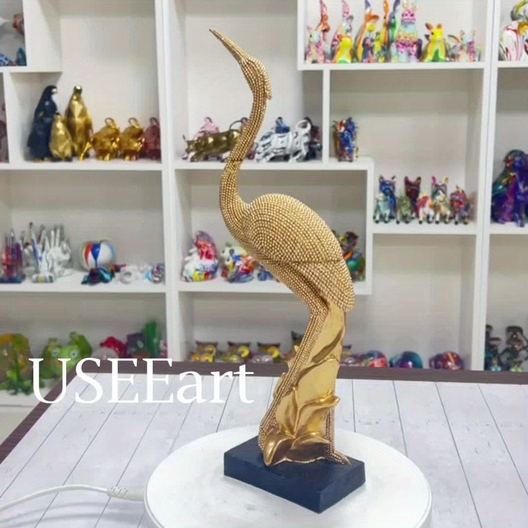 置物 鳥 鶴 オブジェ 金 ゴールド モダン 部屋 装飾品 置き物