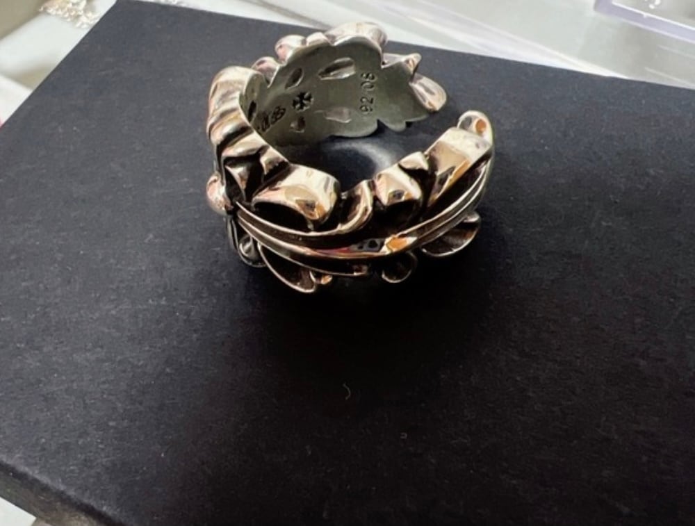 CHROME HEARTS クロムハーツ ダブルフローラルクロス リング