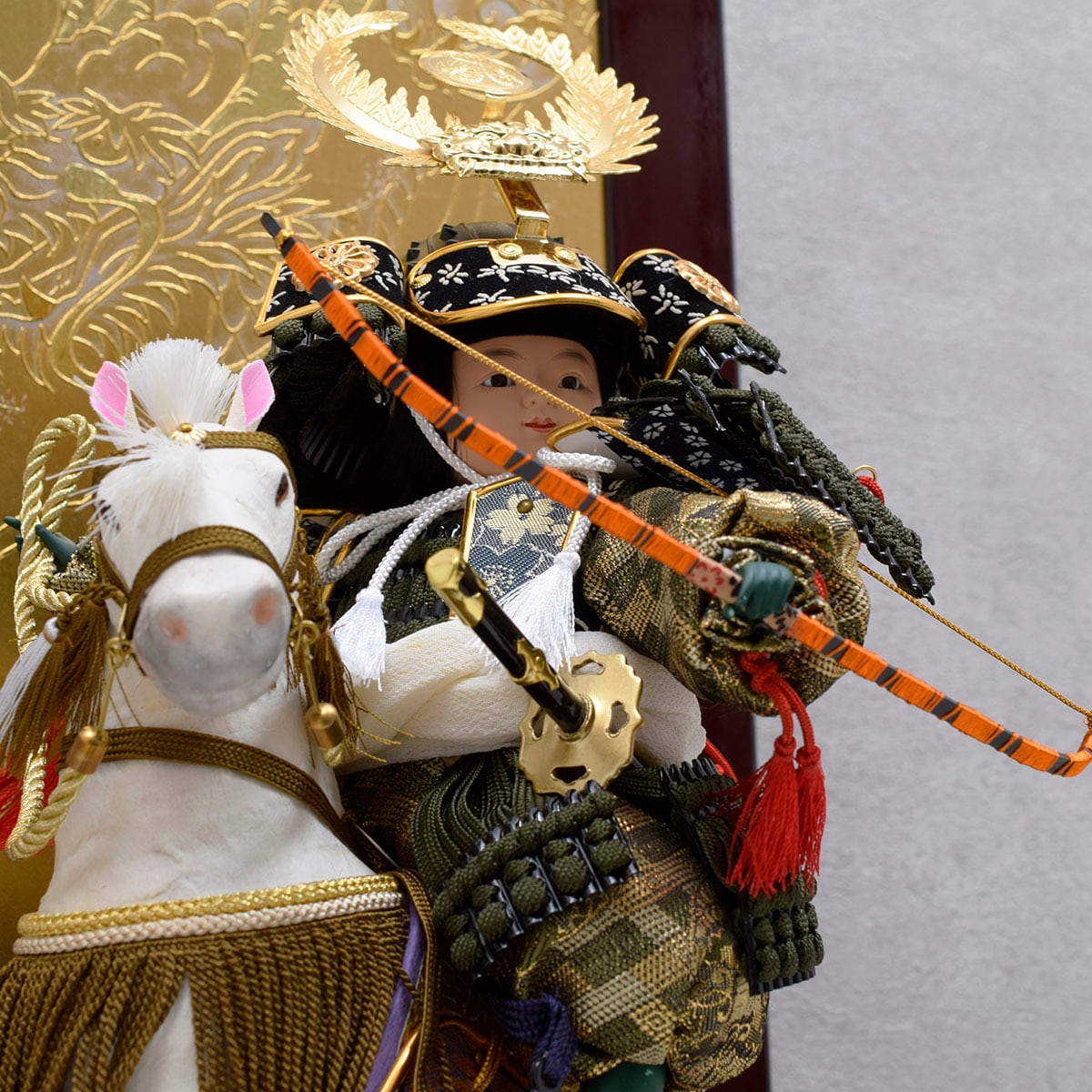 即決人形館「武者C-359」五月人形・武者人形・大将飾り.蒔絵〝五 :