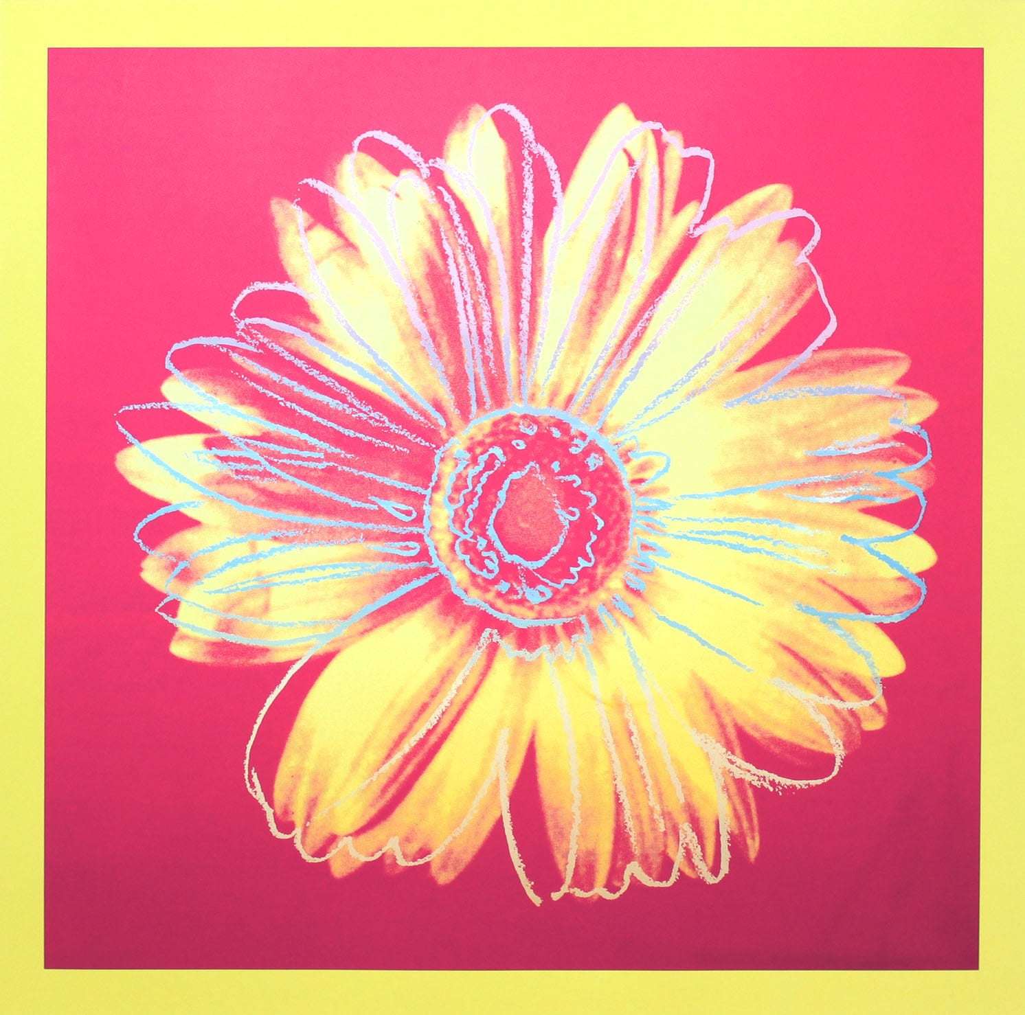 アンディ ウォーホル「デイジー(フクシャ&イエロー)Daisy,c 1982」展示
