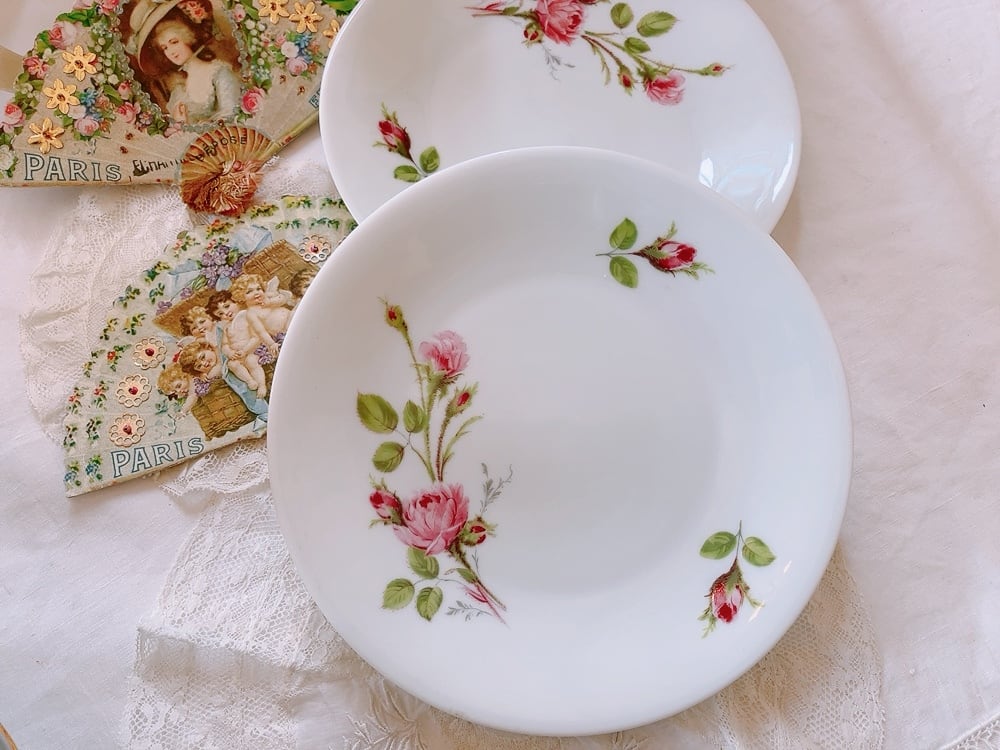 フランス リモージュ薔薇柄のお皿 | AntiqueRose