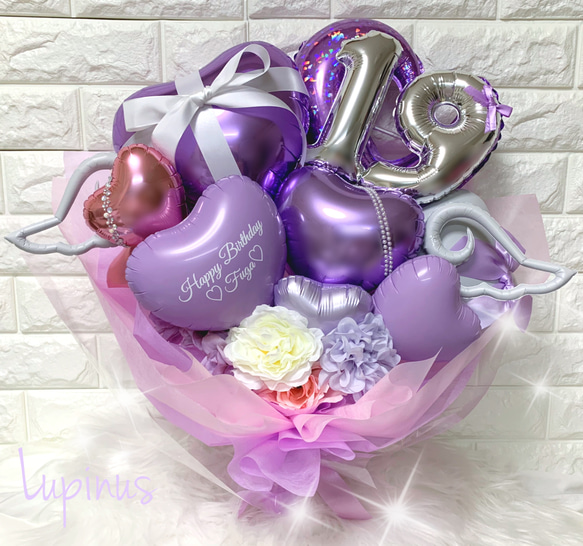 推し活】バルーンブーケ 2文字 卒業式 成人式 アートフラワー