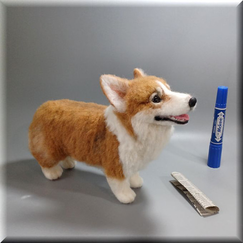 羊毛フェルト 犬 コーギー ウェルシュ・コーギー いぬ イヌ 犬