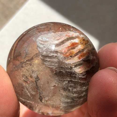 レア☆】虹入り☆千層ガーデンクォーツスフィア（丸玉）☆39mm！☆瀧川