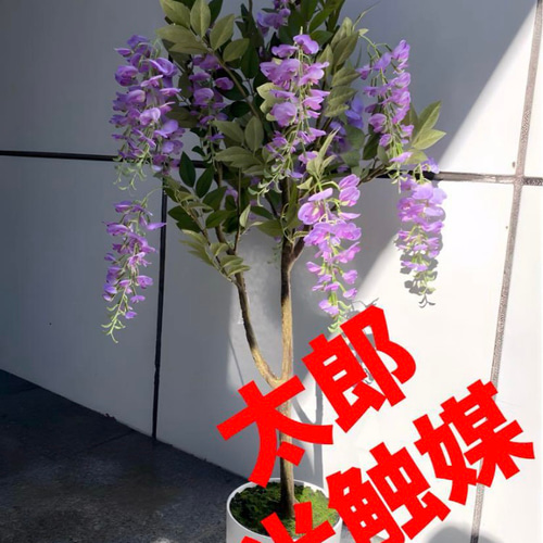 光触媒 人工観葉植物 ウォールグリーン フェイクグリーン 藤の花ツリー