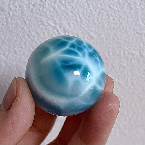 53.4g-32.6mm 天然無処理 ラリマー スフィア その他置物 天然石屋 通販