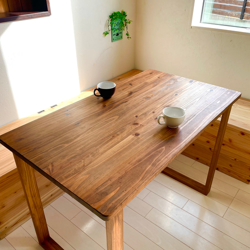 無垢ダイニングテーブル 100×60cm 国産杉 天然木 作業テーブル