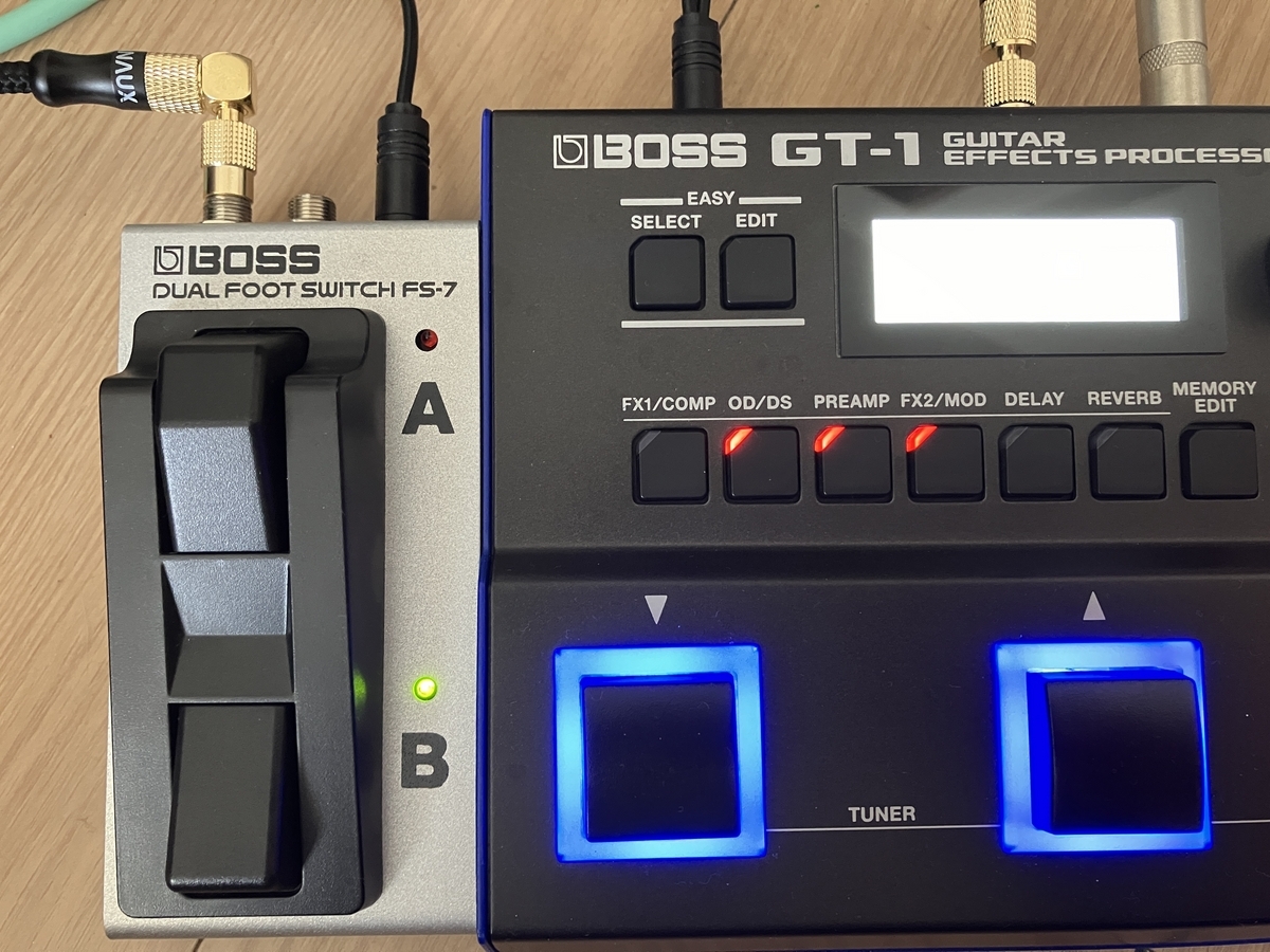 便利】BOSS GT-1にFS-7・デュアルフットスイッチを接続して使う方法と