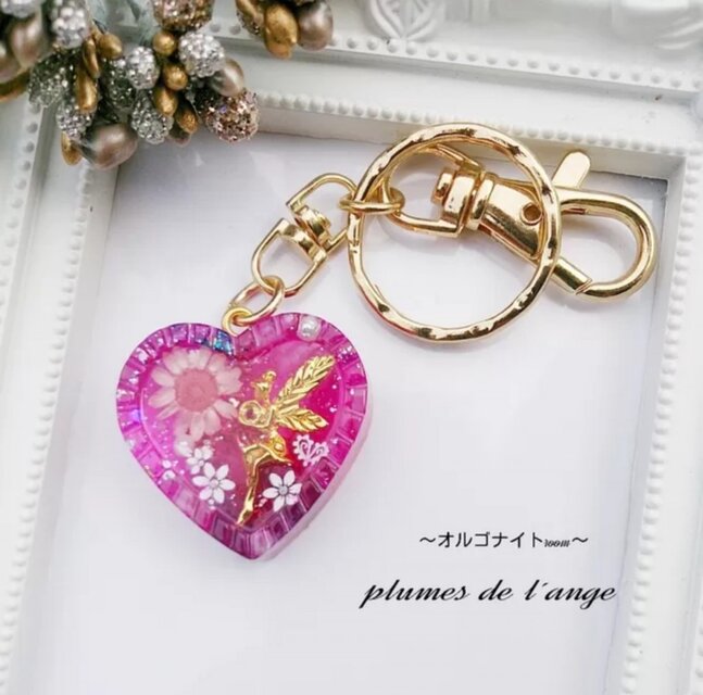 恋愛運アップ☆妖精☆オルゴナイト☆キーホルダー | iichi 日々の