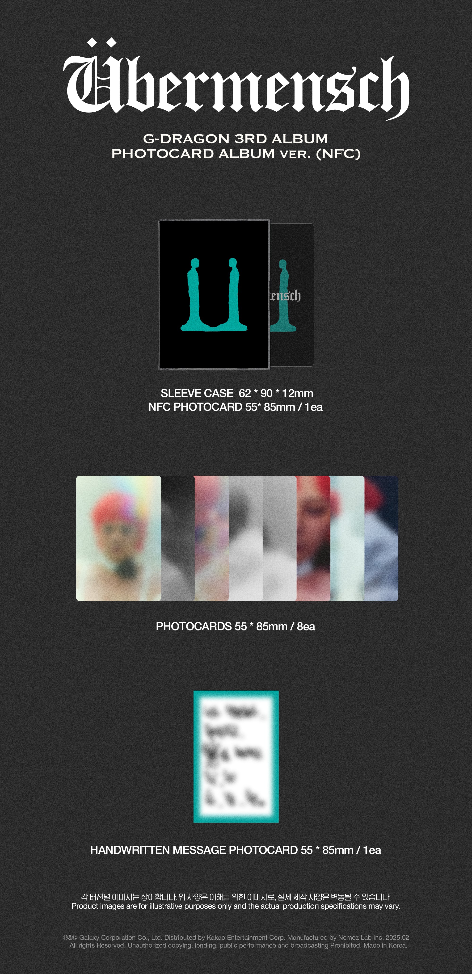 G-DRAGON 3RD ALBUM [Übermensch] PHOTOCARD ALBUM ver. (NFC) – Nemoz