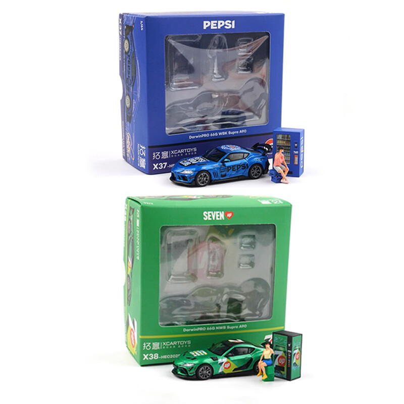 Xcartoys 1:64 DarwinPRO 66G Supra A90 Pepsi / Seven-Up Diecast
