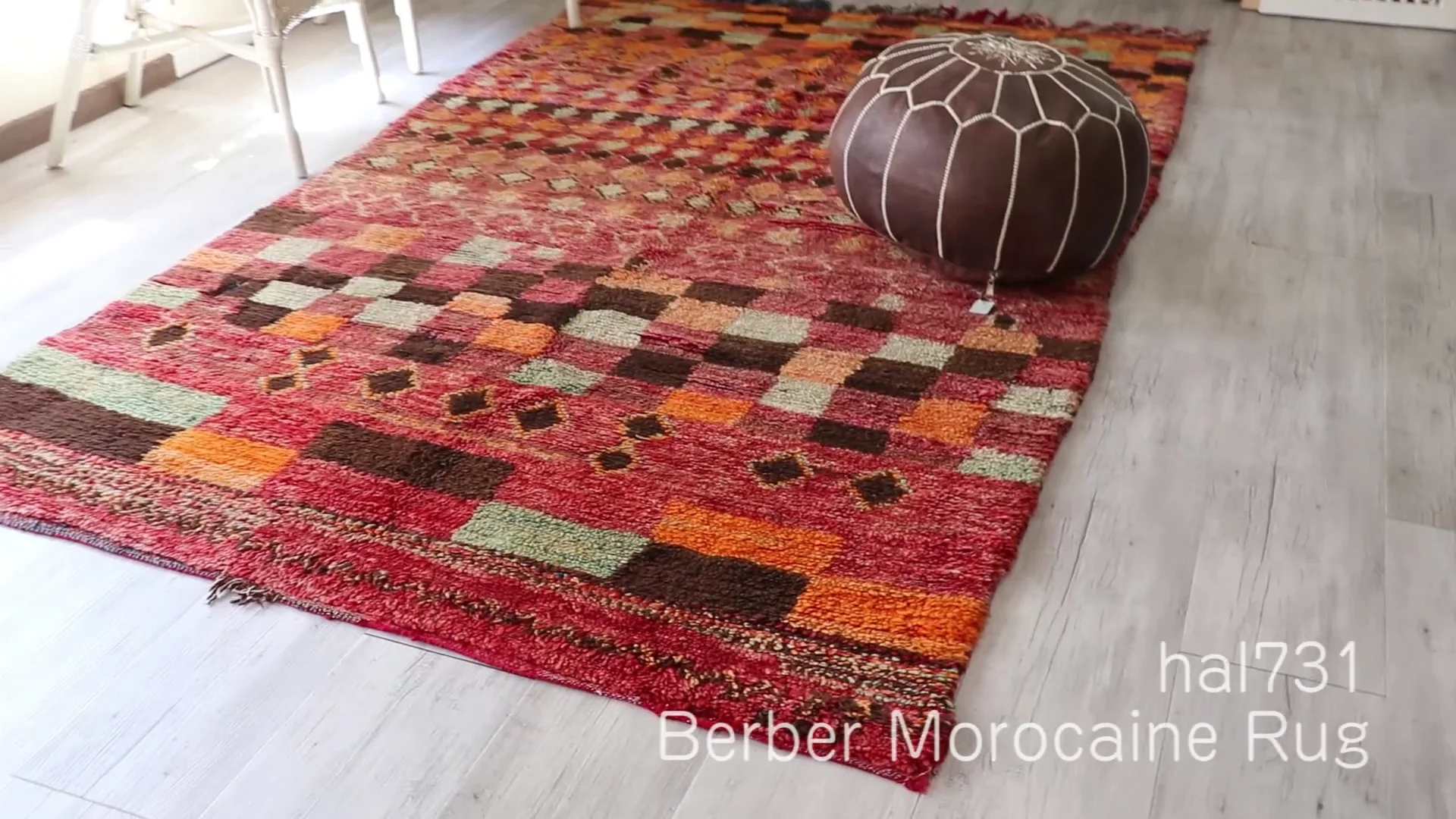 モロッコラグ Morocco Berber rug オールドカーペット エリアラグ266