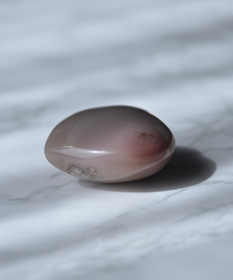 恋愛運アップ】桜瑪瑙(チェリーブロッサムアゲート)ハートタンブル