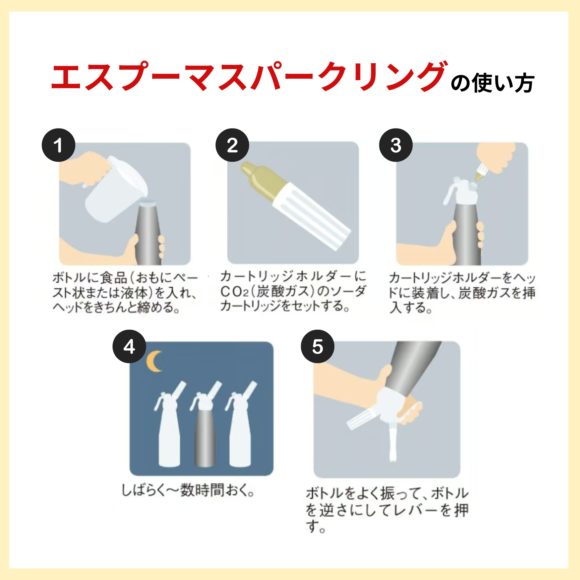 エスプーマスパークリング（CO2）専用】ソーダカートリッジ（10本入り