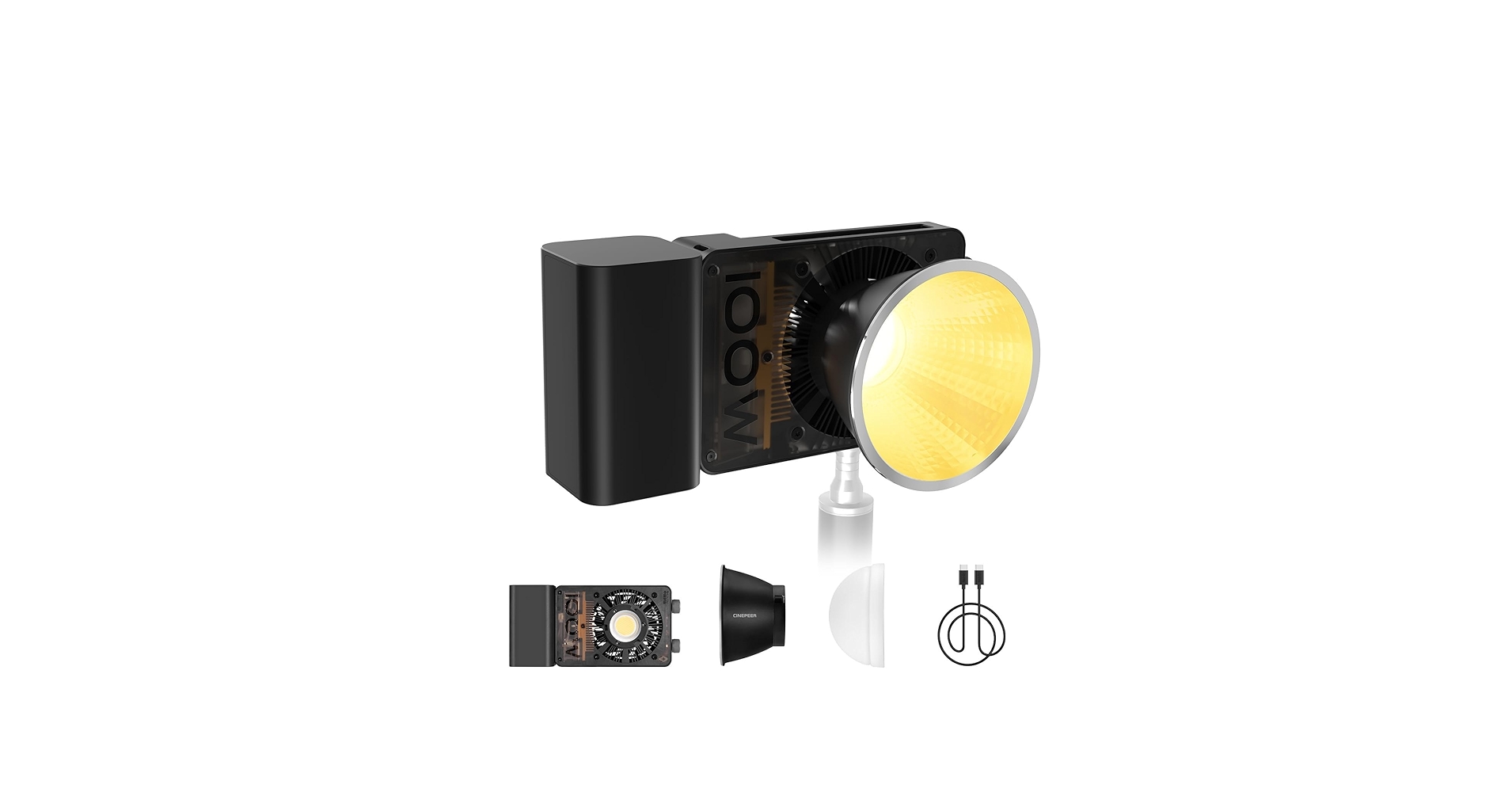 Amazon.com : ZHIYUN CINEPEER CX100 100W LED Video Light, Built-in