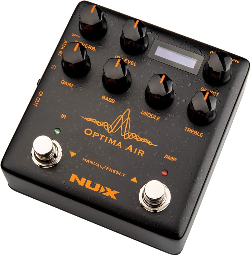 NUX Optima Air - プリアンプ、3バンドEQ、IRローダー、リバーブを搭載
