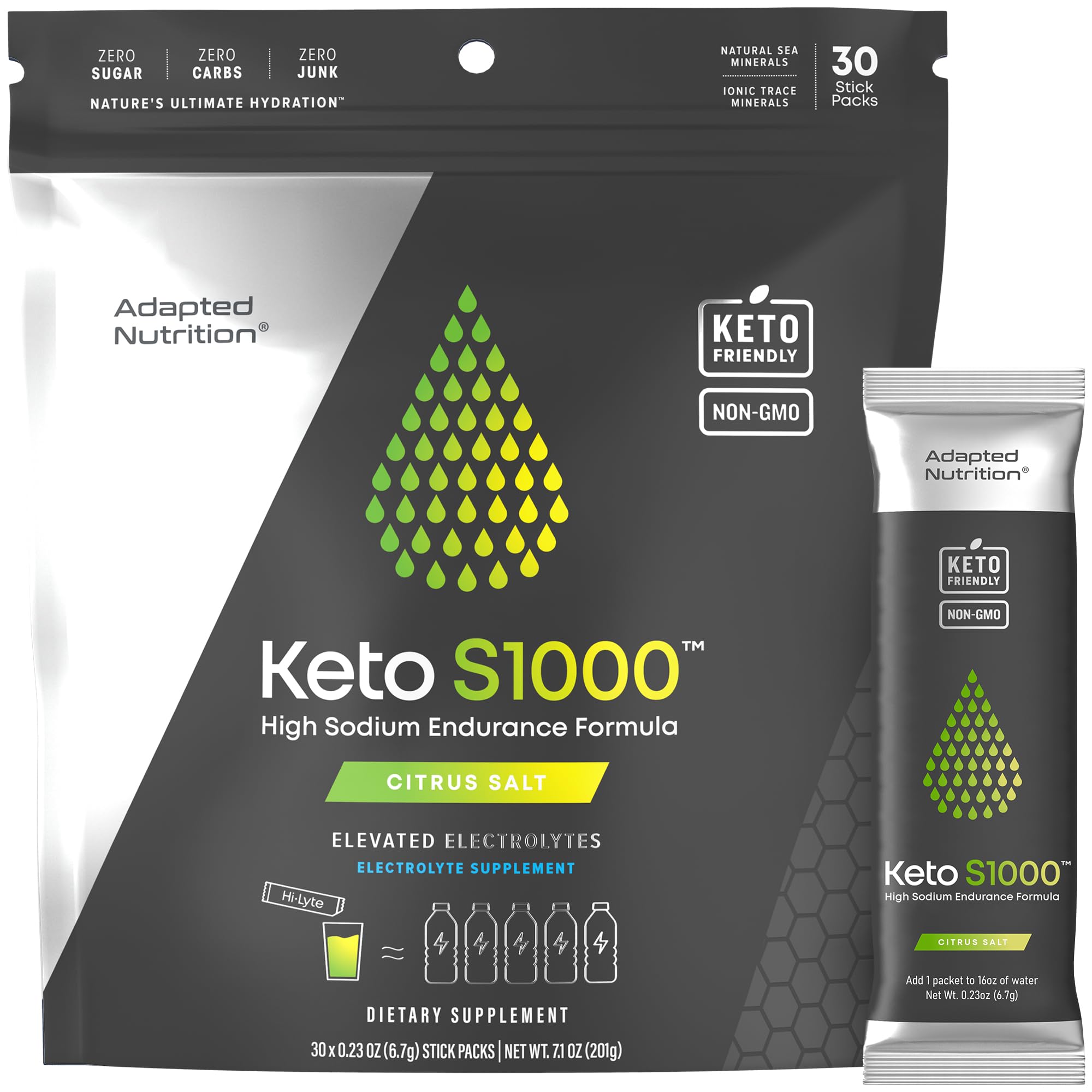 Amazon.com: Adapted Nutrition Keto S1000 Electrolyte Powder