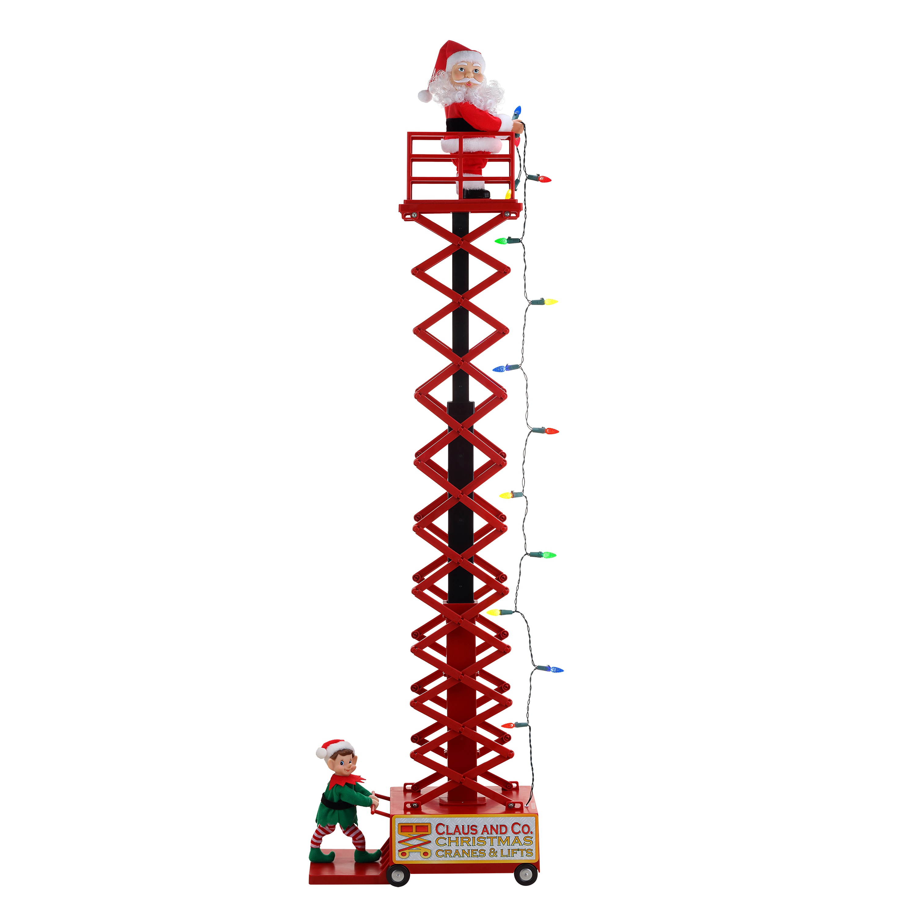 Mr. Christmas 27-in Lighted Animated Santa on Lift 10104 at Lowes.com