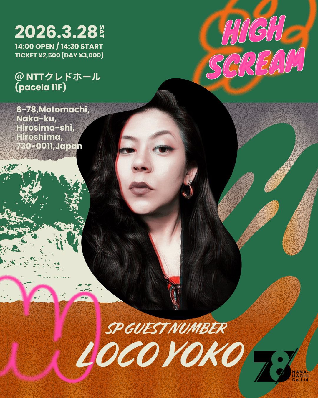 HighScream vol.36 LOCO YOKO Number 出演者募集】 – 株式会社78