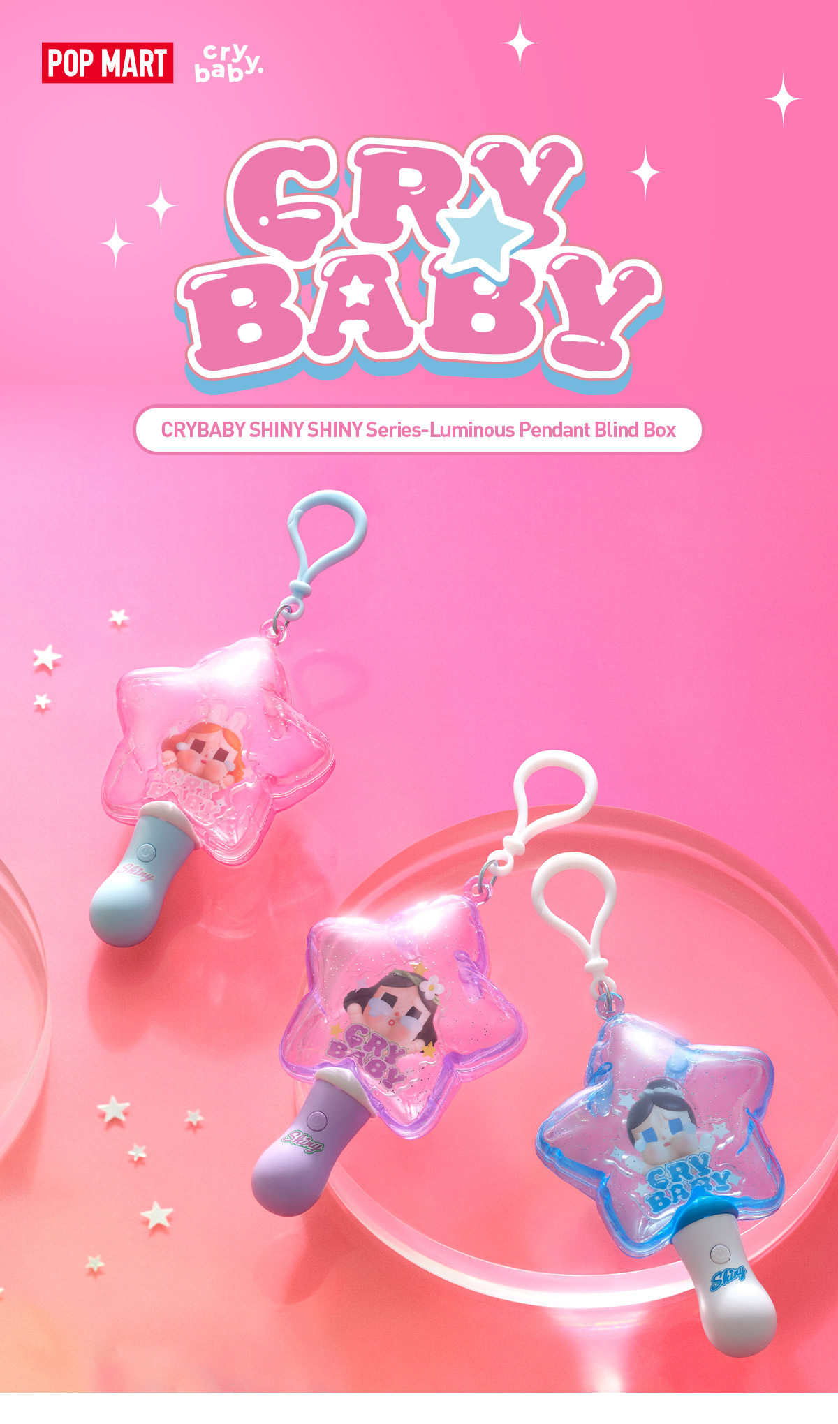 POP NOW:CRYBABY SHINY SHINY Series-Luminous Pendant Blind Box