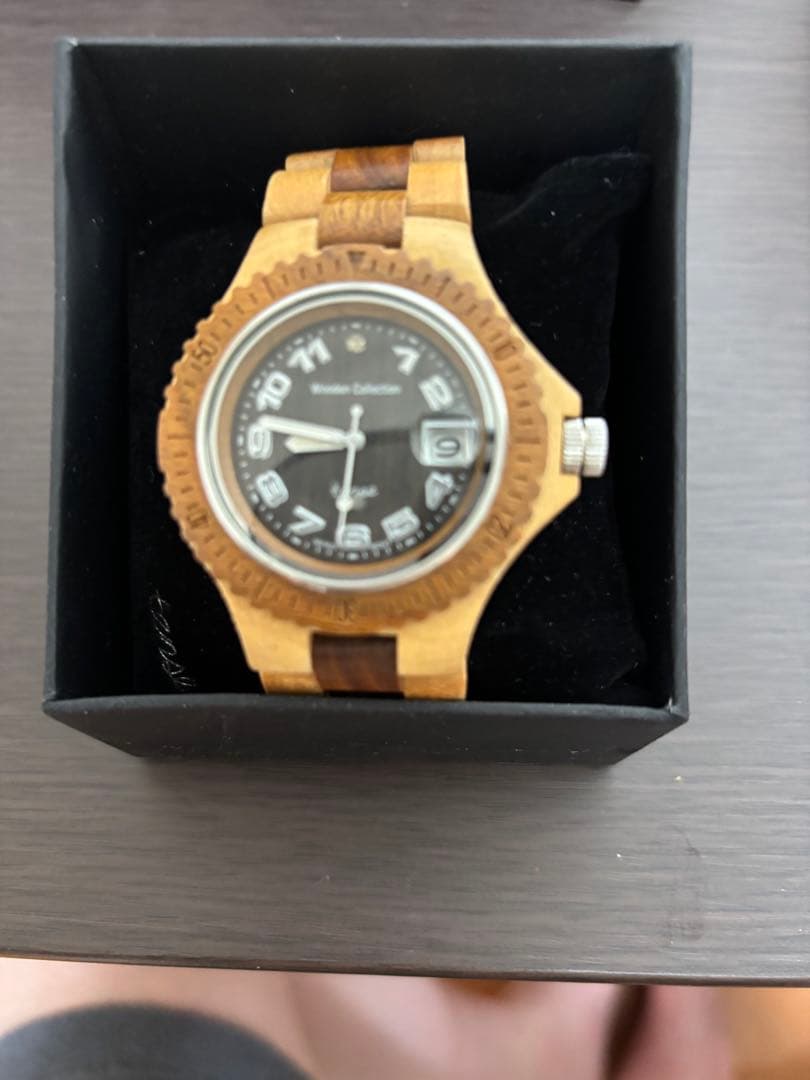 テンス　ウッドアナログ腕時計 日付表示付き TENSE(テンス)ウッドウォッチ専門店woodwatch.jp