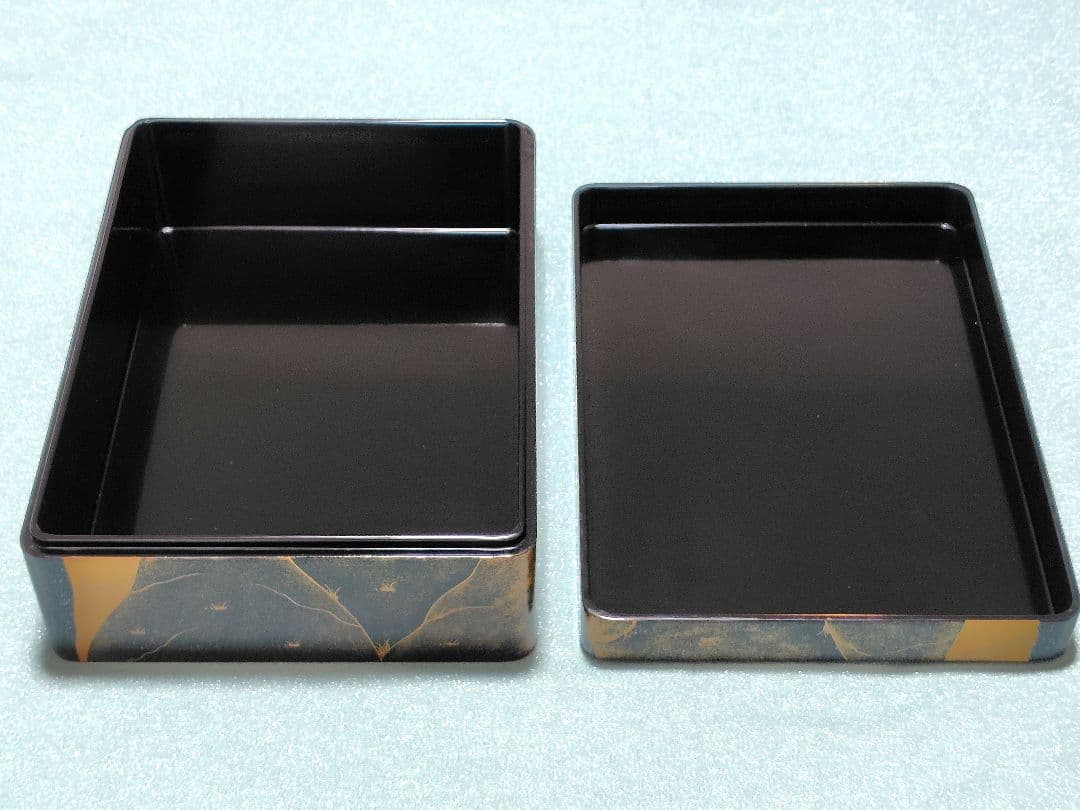 桜井漆器 戸倉屋漆器店 木製本漆塗 工芸蒔絵 渡辺修峰作 蓋付き 文箱