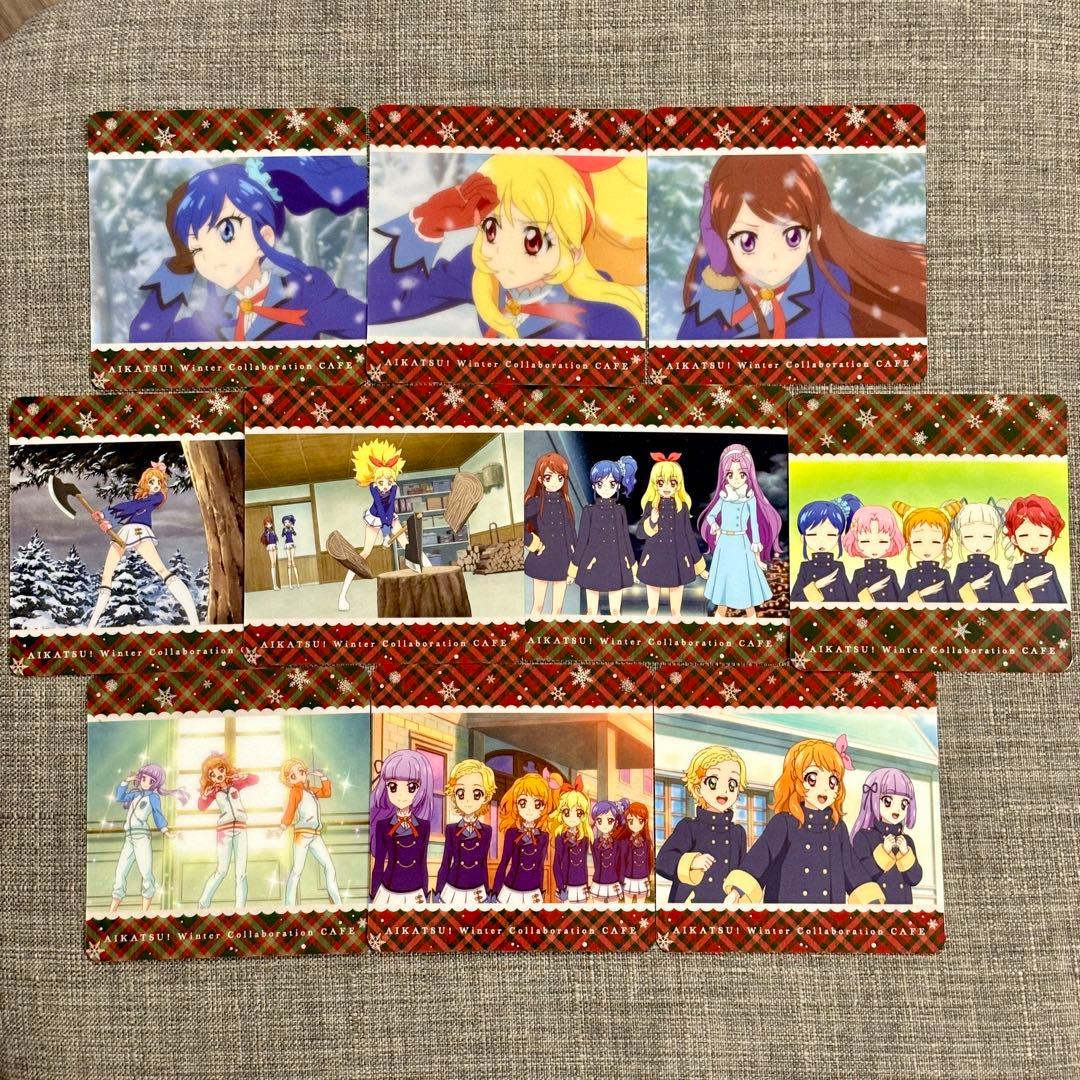 アイカツ カフェ コースター　クリスマス　　コンプリート　全種類　amocafe アイカツ! カフェ in 池袋・大阪 12月13日よりクリスマスコラボ開催!