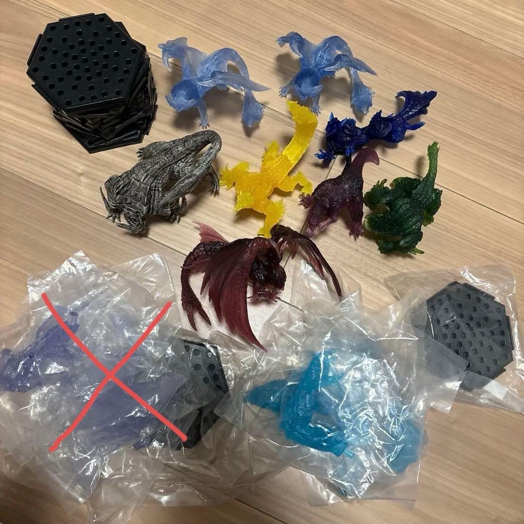 モンスターハンター 9体まとめ売り　フィギュア　ボーナスパーツ　クリアVer. モンスターハンター』のモンスターたちを立体化するフィギュアシリーズ