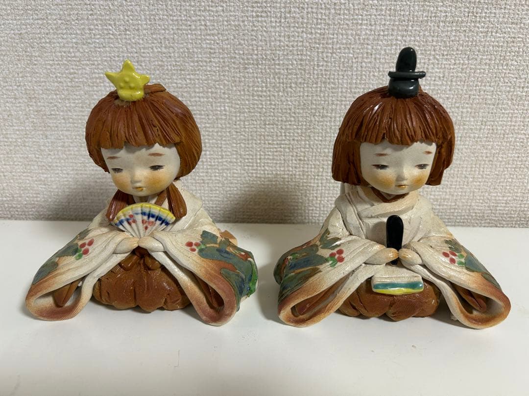 昭和 雛人形 陶器製 竹内洋子 楽天市場】雛陶人形猫雛 竹内文子作 ネコ雛 ねこ雛 竹内文子作ひな人形