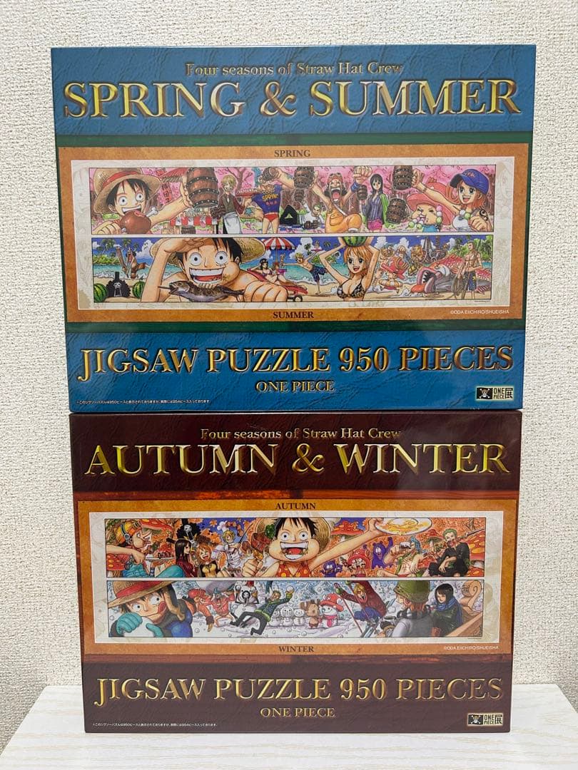 未開封　ワンピース展 ジグソーパズル　2個セット　950ピース　春夏秋冬 Amazon.co.jp: ONEPIECE SPRING＆SUMMER 950ピース ジグソーパズル