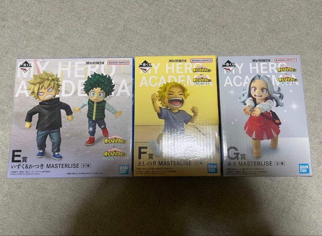 ヒロアカ 一番くじ E賞 F賞 G賞 フィギュア 3点セット 一番くじ 僕のヒーローアカデミア bright future｜一番くじ倶楽部