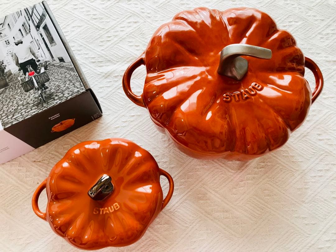staub ストウブ パンプキンココット シナモン 2点セット ZWILLINGおまとめ】セラミックパンプキンココット シナモン