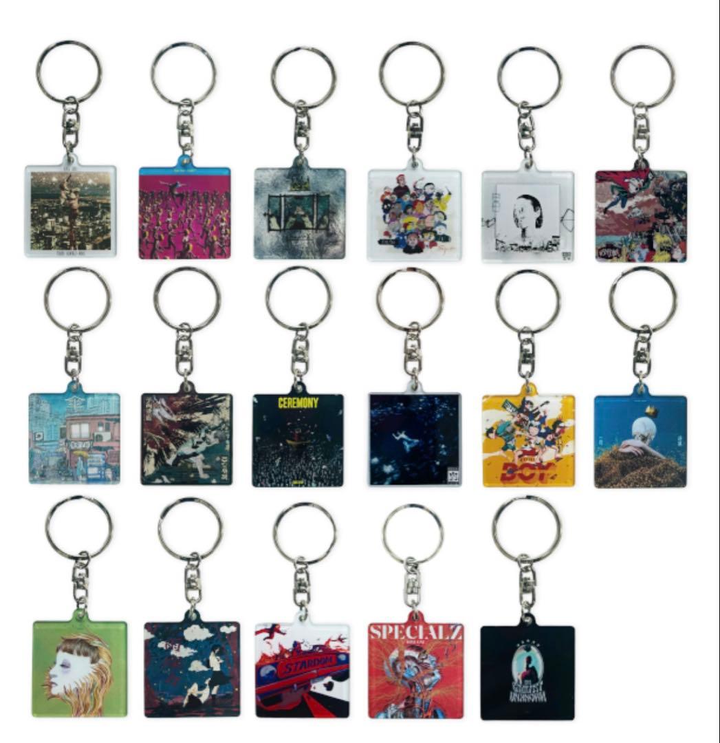 King Gnu CDジャケット キーホルダー 全17種 未開封 ドームツアー King Gnu CDジャケット アクリルキーホルダー キーチェーン 一途 逆夢