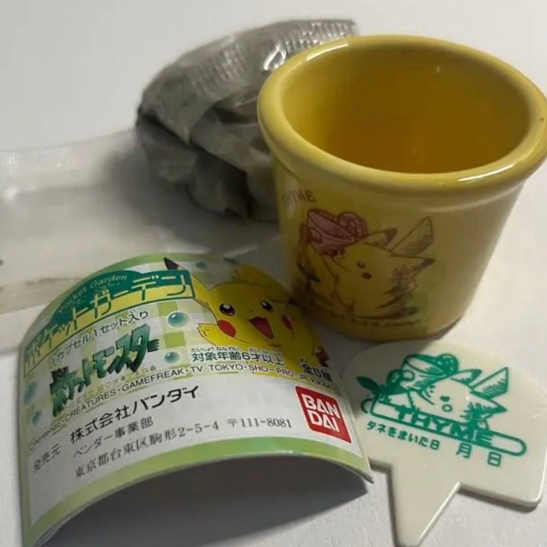 ポケモン　ポケットガーデン　ピカチュウ 陶器 植木鉢 ポケモンセンターオリジナル ピカチュウ ガーデニング プランター 並行