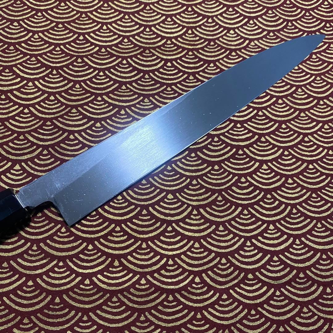 左 堺味正作 本霞 白鋼 柳刃 8寸 240mm 水牛八角柄 - メルカリ