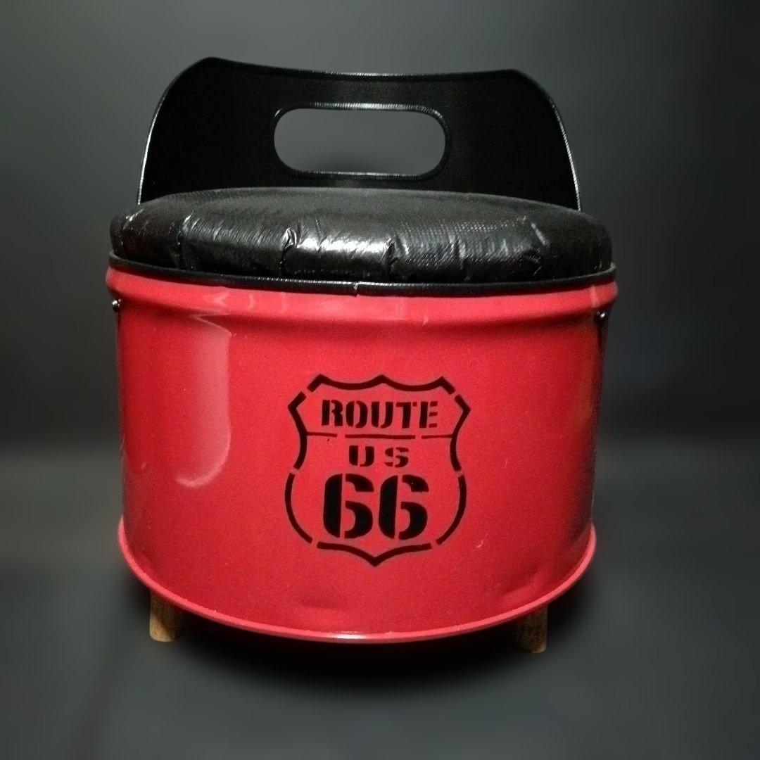 ドラム缶remakeチェア！【レッド＆ステンシル】 ドラム缶 リメイク ソファ ベンチ チェア 椅子 インダストリアル