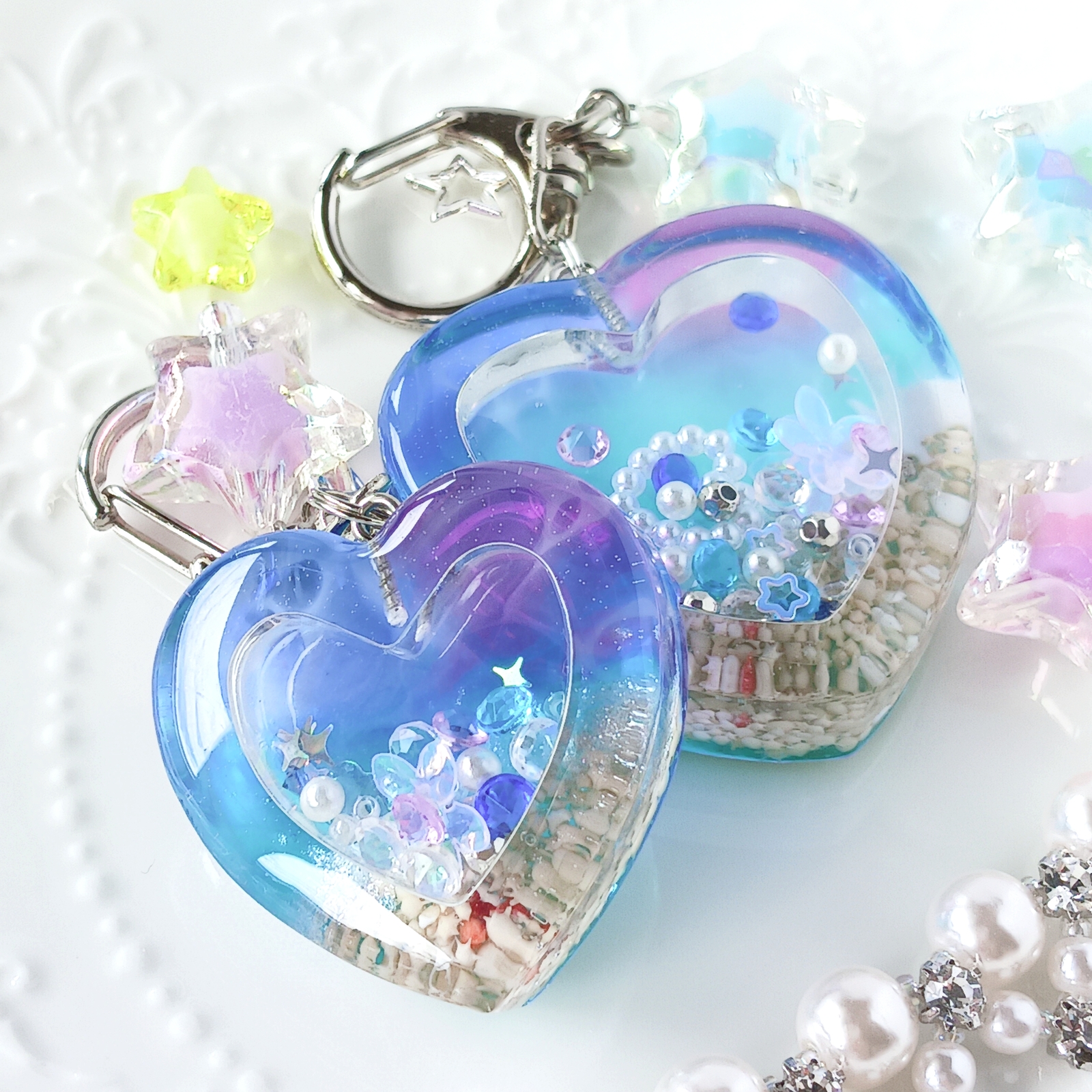海色💙ミニハート シェイカーキーホルダー シャカシャカキーホルダー