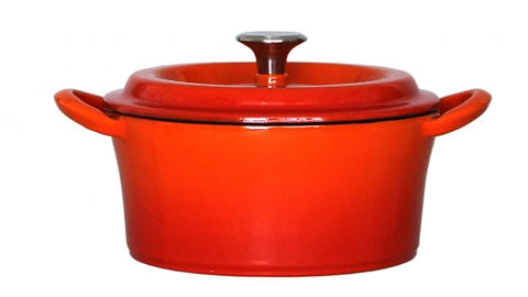 グッドプラス キャストポット20㎝オレンジ(鉄鋳物ホーロー鍋) | グッド